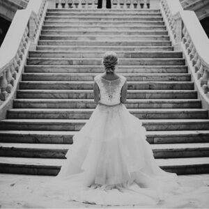 Layered Tulle and Lace Bridal Gown